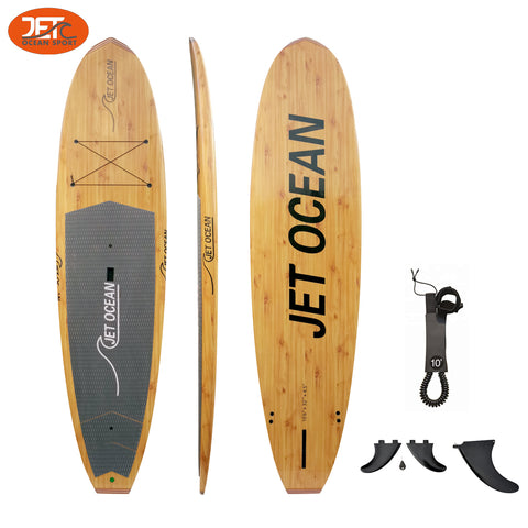 Jetocean (4) Handmade Wooden SUP Board 10'6 with Carbon Paddle-B