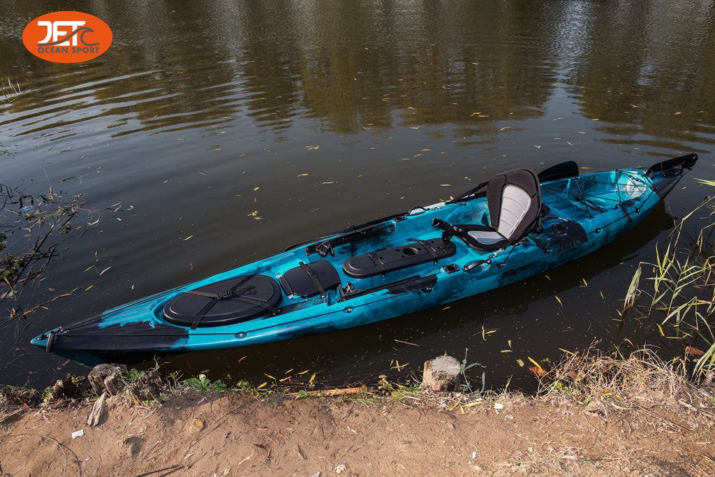 Jet Fish 14' 4.2M 14ft Single Sit-On Fishing Kayak with Soft Seat