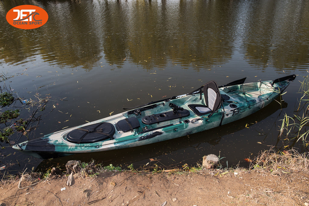 Jet Fish 14' 4.2M 14ft Single Sit-On Fishing Kayak with Soft Seat
