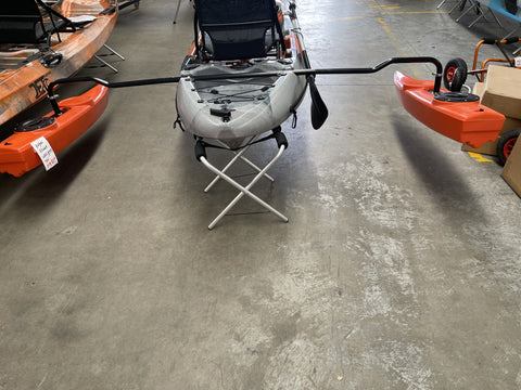 Sit-On-Top Canoe Kayak Cart Inflatble Beach Sand Wheel Cart Trolley -JET02017BLU