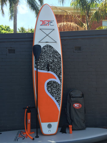 Jetocean (3) Handmade Wooden SUP Board 10'6 with Bag & Carbon Paddle-C