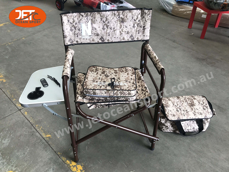 Director chair with heated stadium seat outdoor
