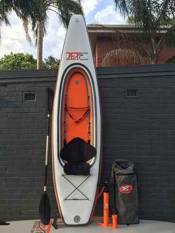 JETC Tour Family-2 3.75M 2.5 Seaters 2+1 Double Family Fishing Kayak with Aluminium Seat