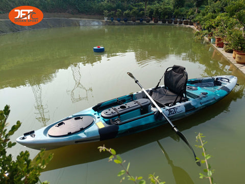 JETB Tour Family-1 New 3.7M 2.5 Seaters 2+1 Double Family Fishing Kayak with Aluminium Seat