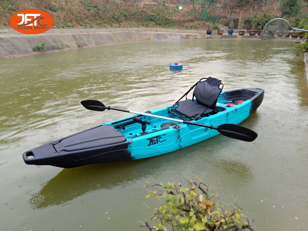 Jet Fish 12'(3) 3.66M 12ft Fishing Kayak with Aluminum Seat and Wheel