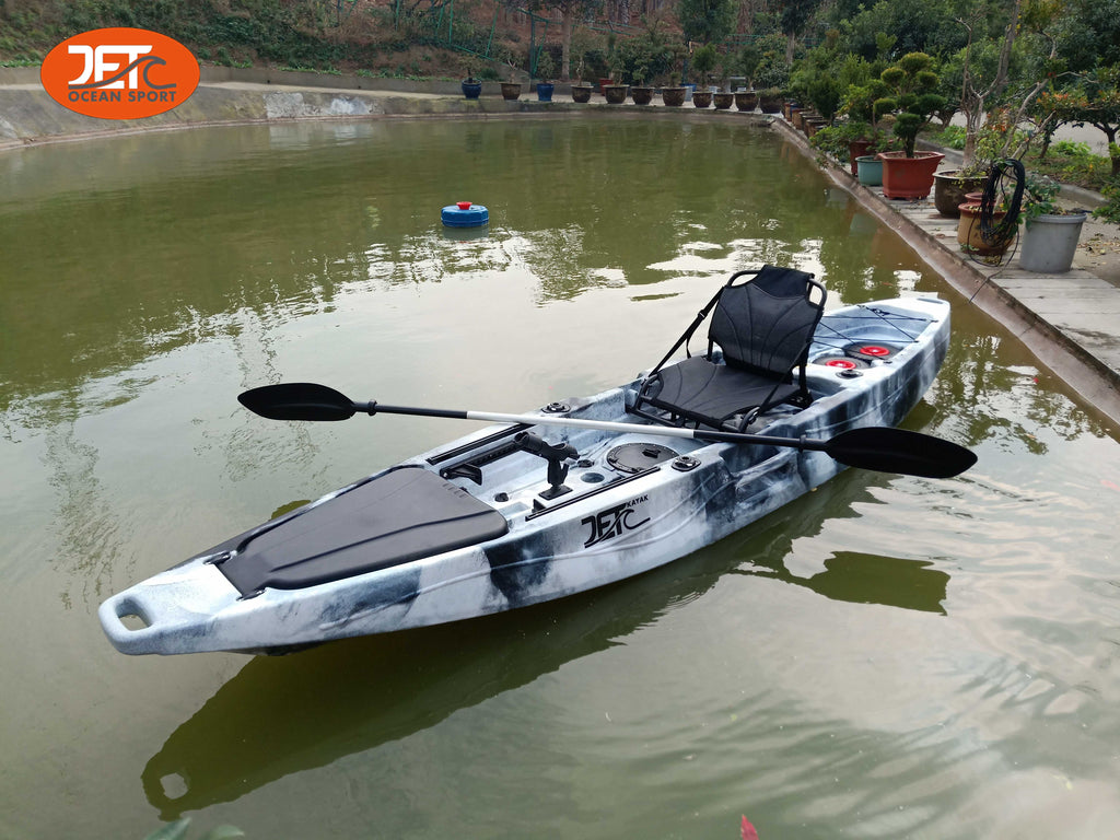 Jet Fish 12'(3) 3.66M 12ft Fishing Kayak with Aluminum Seat and Wheel