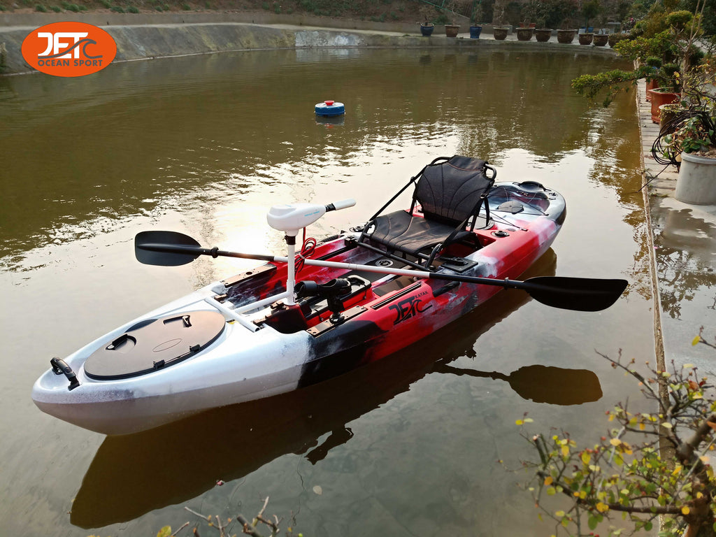 Jet Motor 10' 3.16M 10ft Single 36lb Motor Kayak with Aluminum Seat