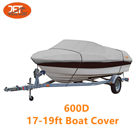 600D 14-16ft 90'' Marine Grade Trailerable Fishing Boat Cover
