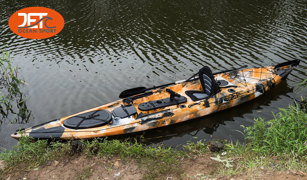 Jet Fish 14' 4.2M 14ft Single Sit-On Fishing Kayak with Soft Seat