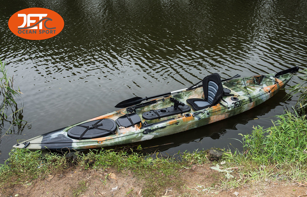 Jet Fish 14' 4.2M 14ft Single Sit-On Fishing Kayak with Soft Seat