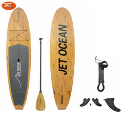 Jetocean (4) Handmade Wooden SUP Board 10'6 with Carbon Paddle-B