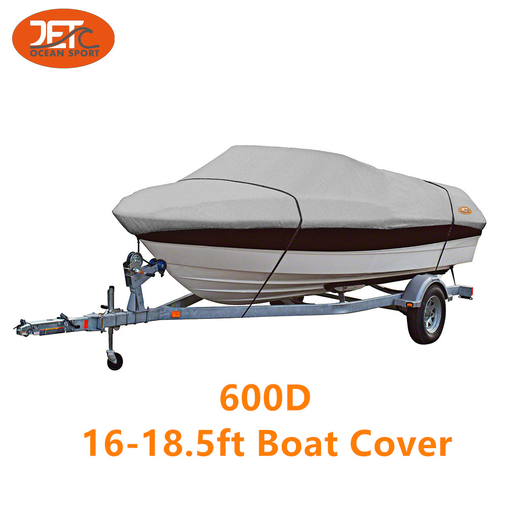 600D 16-18.5ft 94'' Marine Grade Trailerable Fishing Boat Cover