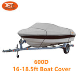 600D 16-18.5ft 94'' Marine Grade Trailerable Fishing Boat Cover