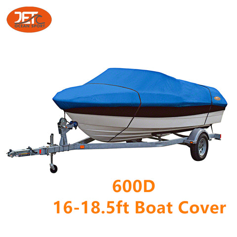 600D 16-17.5ft 96'' Marine Grade Trailerable Fishing Boat Cover