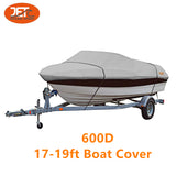 600D 17-19ft 96'' Marine Grade Trailerable Fishing Boat Cover