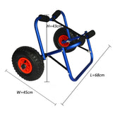 Collapsible Alloy Kayak Trolley Canoe Cart Boat Carrier-JET02005BLU