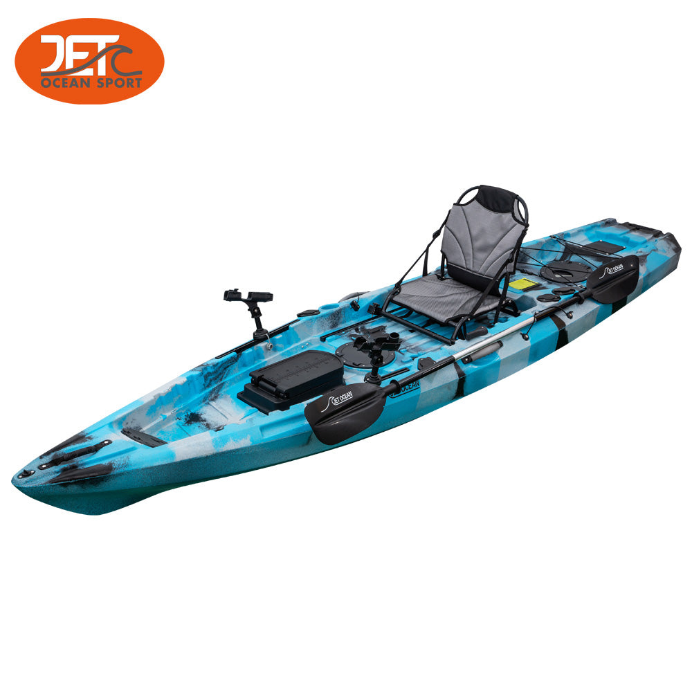 JETB Tour Family-1 New 3.7M 2.5 Seaters 2+1 Double Family Fishing Kayak  with Aluminium Seat