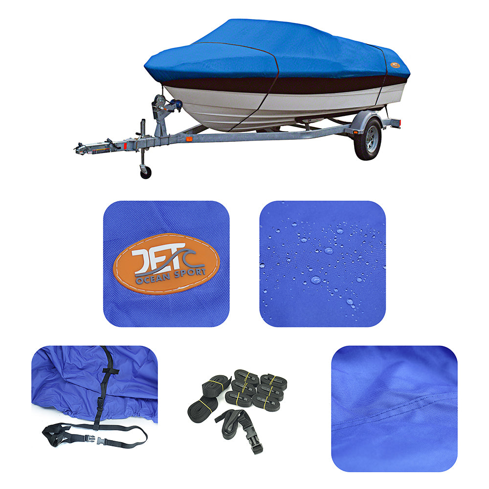 600D 17-19ft 96'' Marine Grade Trailerable Fishing Boat Cover